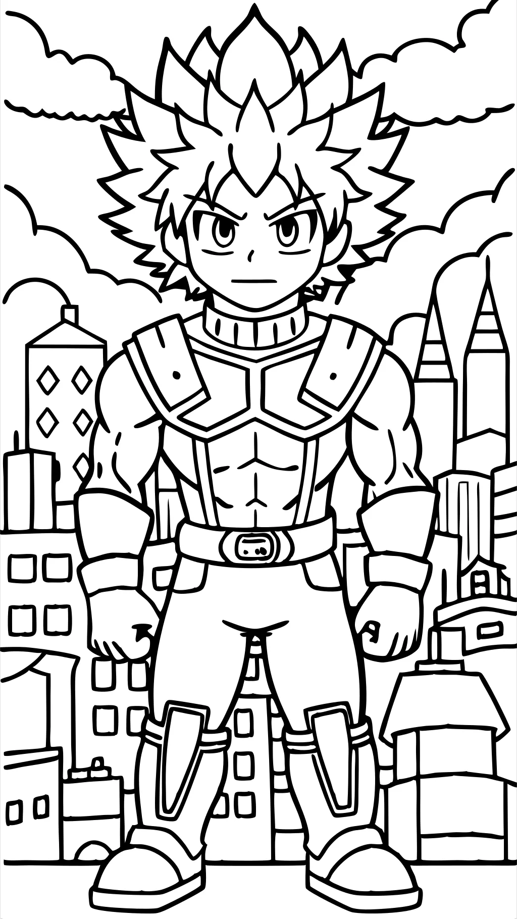 my hero academia coloring page